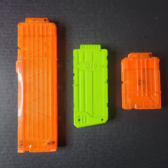 Lot Of 3 Nerf Gun Clips Orange - Picture 1 of 2